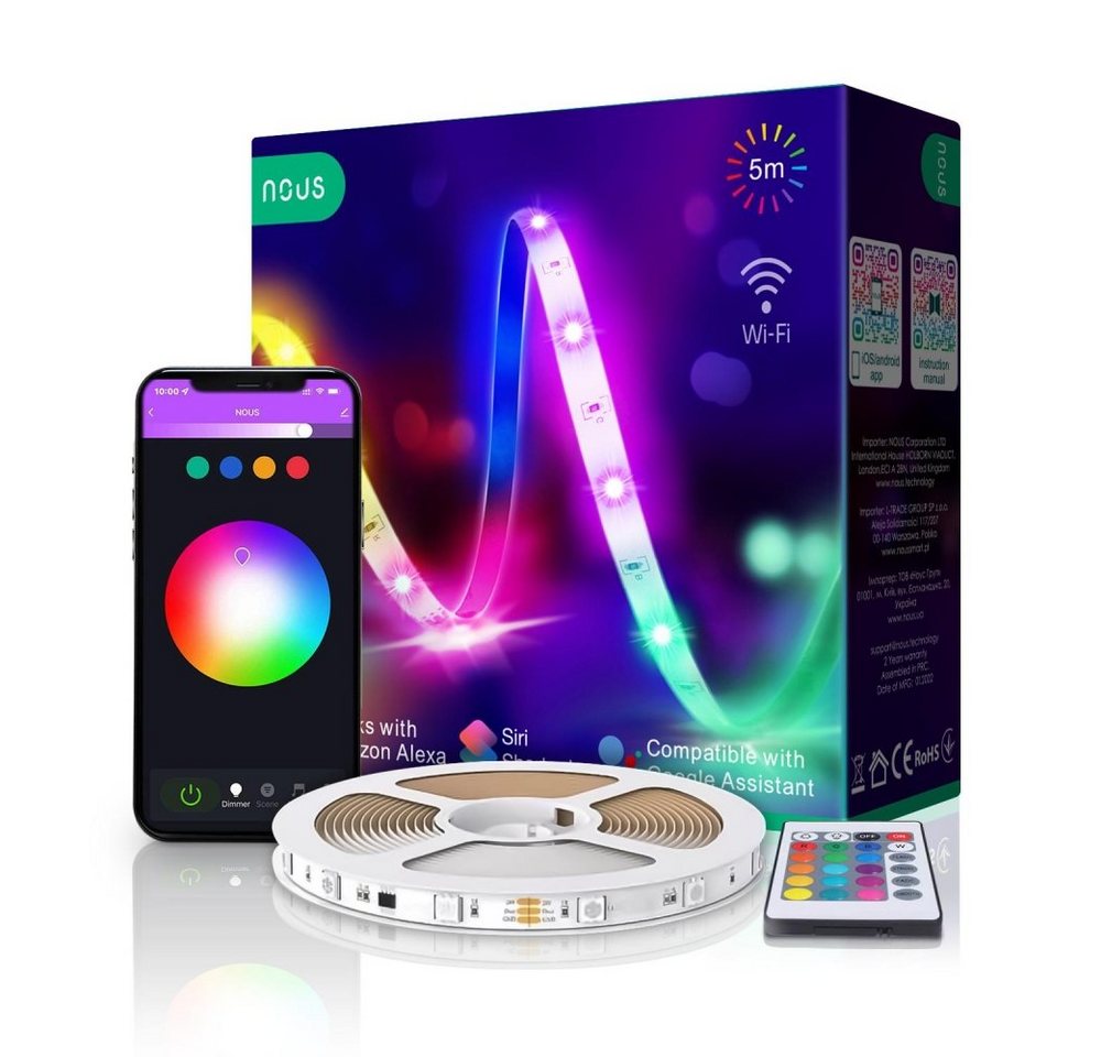 NOUS LED Stripe F1 - LED Strip - 5 m - weiß von NOUS