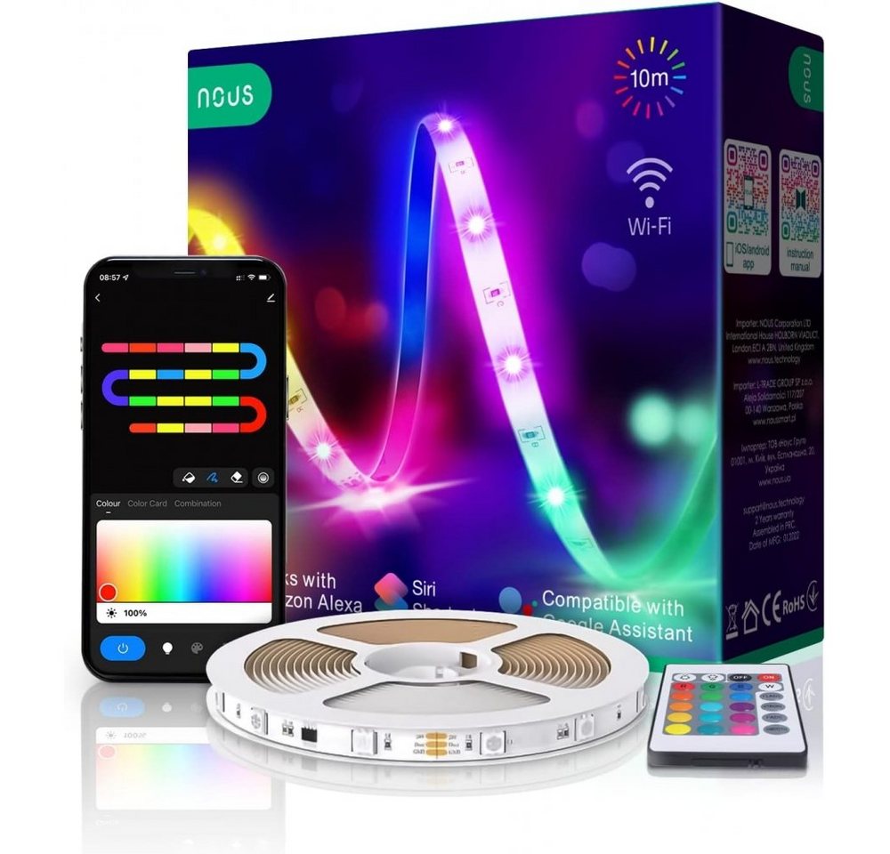 NOUS LED Stripe F2 - LED Strip - 10 m - weiß von NOUS