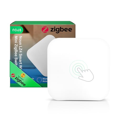 NOUS LZ4 ZigBee Schalter, Tuya, Alexa Lichtschalter, WLAN Lichtschalter, Tuya Zigbee, Touch Lichtschalter Smart Home, Smart Lichtschalter, MQTT, ZigBee 3.0, ZigBee2MQTT, Smart Life von NOUS