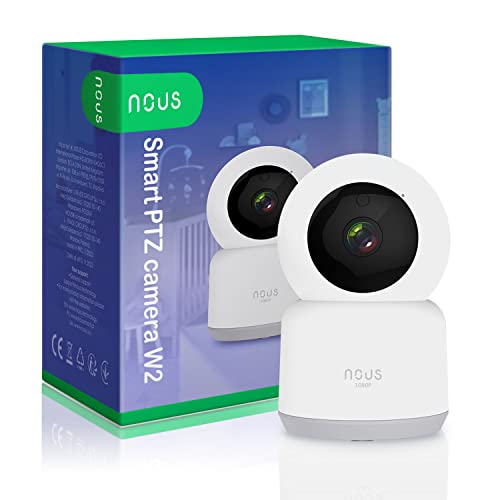 NOUS W2 WiFi Kamera, WLAN Überwachungskamera innen, Hunde Kamera, Baby Kamera, Überwachungskameras, Haustierkamera mit App, Sicherheitskamera innen, Smart Life/Tuya App, Only 2.4 GHz WiFi von NOUS