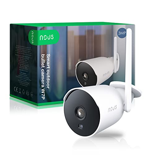 NOUS W7P 3MP Überwachungskamera mit Bewegungsmelder, PTZ Kamera außen, Videoüberwachung, WLAN Überwachungskamera außen, Haustierkamera mit App, Ip Camera Outdoor, Kamera Überwachung außen, 2.4GHz WiFi von NOUS