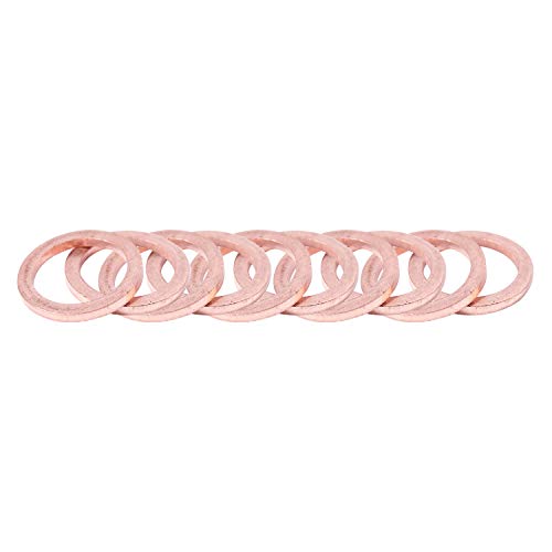 NOUVARis 10 Stueck 12mm x 17mm x 1.5mm Kupfer Dichtring Flache Ringdichtung Scheibe von NOUVARis