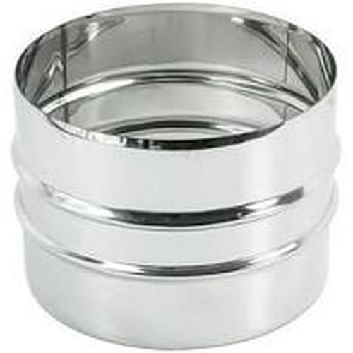 Edelstahlhülse männlich/männlich für Rauchrohre D80mm (INOX D 130mm) von NOVA ITALF