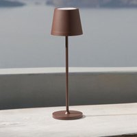 Led Akku Tischleuchte Seina in Braun 2W 192lm IP54 - brown - Nova Luce von NOVA LUCE