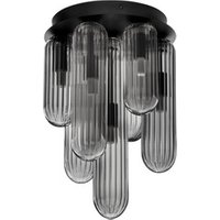 NOVA LUCE Deckenleuchte »Gustave«, LED, 7-flammig, schwarz/rauchgrau - schwarz | grau von NOVA LUCE