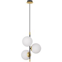 NOVA LUCE Pendelleuchte »Git «, LED, 3-flammig, goldfarben/weiß/schwarz - goldfarben | weiss | schwarz von NOVA LUCE