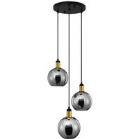 NOVA LUCE Pendelleuchte »Mirro «, LED, 3-flammig, goldfarben/schwarz/rauchgrau - goldfarben | schwarz | grau von NOVA LUCE