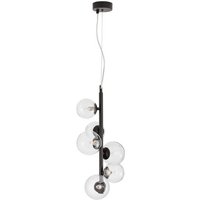 NOVA LUCE Pendelleuchte »Odillia«, LED, 6-flammig, schwarz/transparent - schwarz | transparent von NOVA LUCE