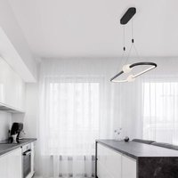 Led Pendelleuchte Celia in Schwarz und Weiß 6x 7,33W - black - Nova Luce von NOVA LUCE