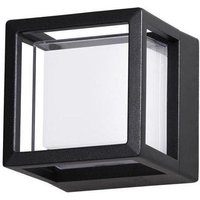 Nova Luce LED Wandleuchte Agosto in Schwarz 6W 420lm IP54 eckig - black von NOVA LUCE