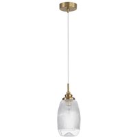 Pendelleuchte Mond in Transparent und Gold E14 130mm - transparent - Nova Luce von NOVA LUCE