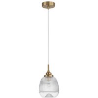 Pendelleuchte Mond in Transparent und Gold E14 150mm - transparent - Nova Luce von NOVA LUCE