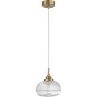 Nova Luce Pendelleuchte Mond in Transparent und Gold E14 180mm - transparent von NOVA LUCE