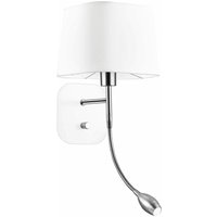 Wandleuchte Montato in Nickel und Weiß E27 - grey - Nova Luce von NOVA LUCE