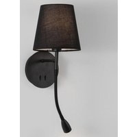 Nova Luce - Wandleuchte Nia in Schwarz E27 mit Lesearm - black von NOVA LUCE