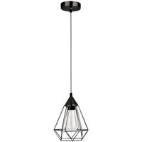 Nova Luce Pendelleuchte Paolo in Schwarz E27 1-flammig - black von NOVA LUCE