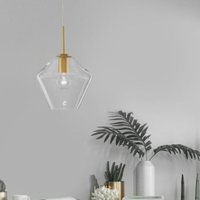 Pendelleuchte Prisma in Transparent und Gold E27 230mm - transparent - Nova Luce von NOVA LUCE