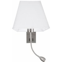 Nova Luce Wandleuchte Valencia in Chrom und Weiß E27 mit Lesearm - grey von NOVA LUCE