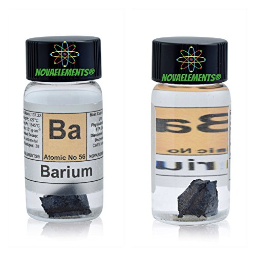 Bario Metall Element 56, 99,9% 1g in Glasflasche - Barium Metal Element 56, 1g 99,9% Glas Vial von Novaelements