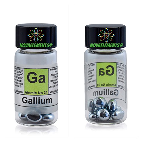 Gallium Metall Element 31 99,997% 5g in Glasampulle - Gallium Metal Element 31 5g 99,995% aus Glas von Novaelements