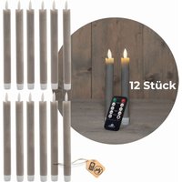 12x Novaliv LED-Kerze Echtwachskerzen von NOVALIV