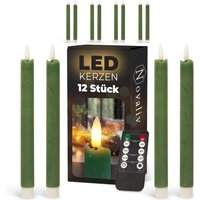 12x Novaliv LED-Kerze Echtwachskerzen von NOVALIV