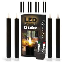 12x Novaliv LED-Kerze echtwachs geripptkerzen 12x Novaliv LED-Kerze echtwachs geripptkerzen von NOVALIV