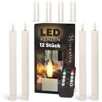 12x Novaliv LED-Kerze echtwachs geripptkerzen 12x Novaliv LED-Kerze echtwachs geripptkerzen von NOVALIV