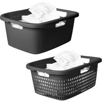 2x Novaliv Wäschekorb Wäschekorb 25L + Wäschewanne 25L von NOVALIV