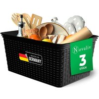 3x Novaliv Aufbewahrungsbox 3x Aufbewahrungskorb Rattan 3x Novaliv Aufbewahrungsbox 3x Aufbewahrungskorb Rattan von NOVALIV