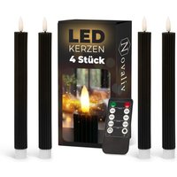 4x Novaliv LED-Kerze echtwachs geripptkerzen von NOVALIV