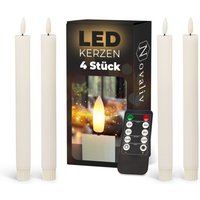 4x Novaliv LED-Kerze echtwachs geripptkerzen von NOVALIV