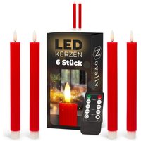 6x Novaliv LED-Kerze echtwachs geripptkerzen 6x Novaliv LED-Kerze echtwachs geripptkerzen von NOVALIV