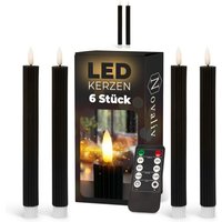6x Novaliv LED-Kerze echtwachs geripptkerzen von NOVALIV