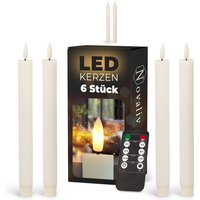 6x Novaliv LED-Kerze echtwachs geripptkerzen 6x Novaliv LED-Kerze echtwachs geripptkerzen von NOVALIV