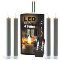 6x Novaliv LED-Kerze echtwachs geripptkerzen 6x Novaliv LED-Kerze echtwachs geripptkerzen von NOVALIV