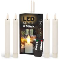 6x Novaliv led Kerze Echtwachskerzen von NOVALIV