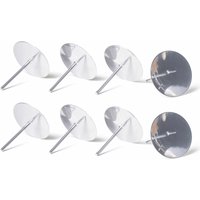 8x Novaliv Kerzenständer Kerzenpick, Kerzenpin, Kerzenhalter, 8x Mit Dorn 12 cm Silber von NOVALIV