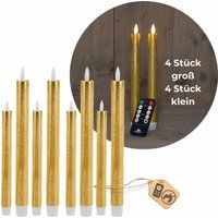 8x Novaliv LED-Kerze Echtwachskerzen von NOVALIV