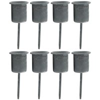 8x Novaliv Standkerzenhalter Stabkerzenhalter Grau von NOVALIV