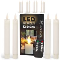 Novaliv - 12x led Kerze Echtwachskerzen von NOVALIV