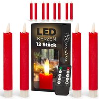 Novaliv - 12x led Kerze Echtwachskerzen von NOVALIV
