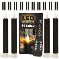 Novaliv - 24x led Kerze Echtwachskerzen von NOVALIV