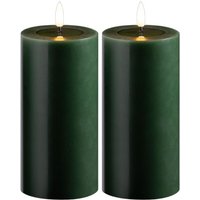 Novaliv - 2x LED-Kerze Echtwachskerzen mit led, mit Timerfunktion, ohne Batterien von NOVALIV