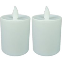 2x Novaliv LED-Kerze Trauerkerze led Grablicht - Weiss von NOVALIV