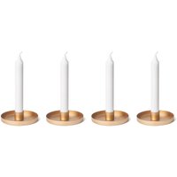 Novaliv - 2x Standkerzenhalter Stabkerzenhalter 2x Gold von NOVALIV