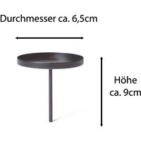 Novaliv - 4x Kerzenständer Kerzenpick, Kerzenpin, Kerzenhalter, 4x Flach, 6,5 cm schwarz von NOVALIV