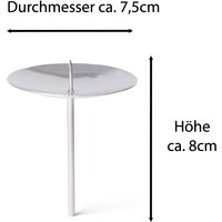 4x Novaliv Kerzenständer Kerzenpick, Kerzenpin, Kerzenhalter, 4x Mit Dorn 8 cm Silber 4x Novaliv Kerzenständer Kerzenpick, Kerzenpin, Kerzenhalter, 4x Mit Dorn 8 cm Silber von NOVALIV