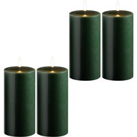 Novaliv - 4x LED-Kerze Echtwachskerzen mit led, mit Timerfunktion, ohne Batterien von NOVALIV