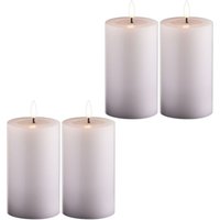 Novaliv - 4x LED-Kerze Echtwachskerzen mit led, mit Timerfunktion, ohne Batterien von NOVALIV